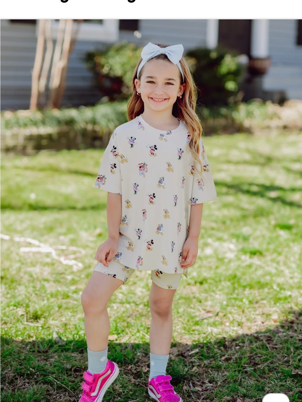 Kyte BABY Cream Character-Print Girls Pajama Set with Pastel Accents